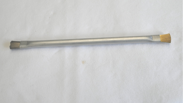 Staal/koper Borstel 1,5 cm - voor/achter - 26,5 cm