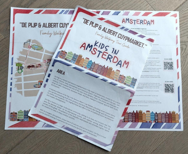 Family walking tour guide Albert Cuypmarket and de Pijp in PDF