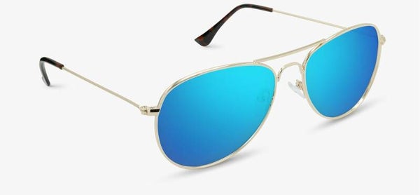 Kitty Hawk gold metal frame - blue lens
