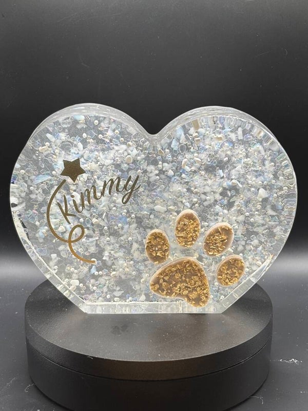 Gedenkhart voor hond of poes, staand