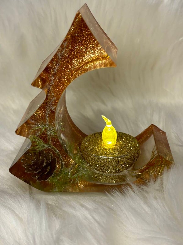 Theelichthouder Kerstboom