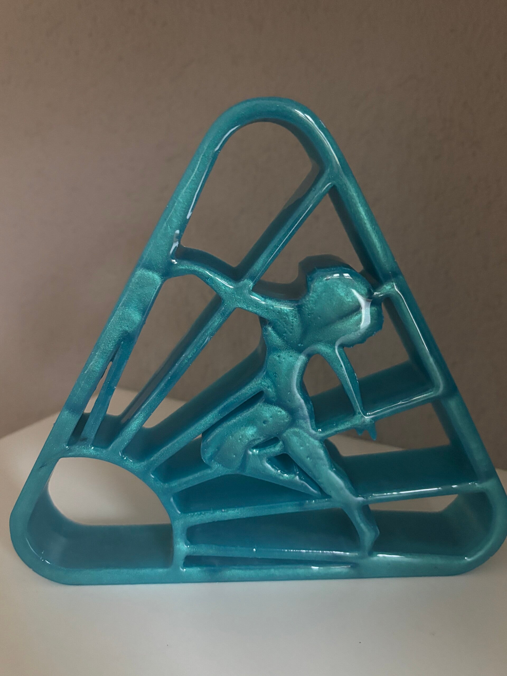 Beeldje Naturisme symbool in blauw