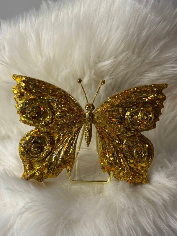 Epoxy Vlinder groot in goud