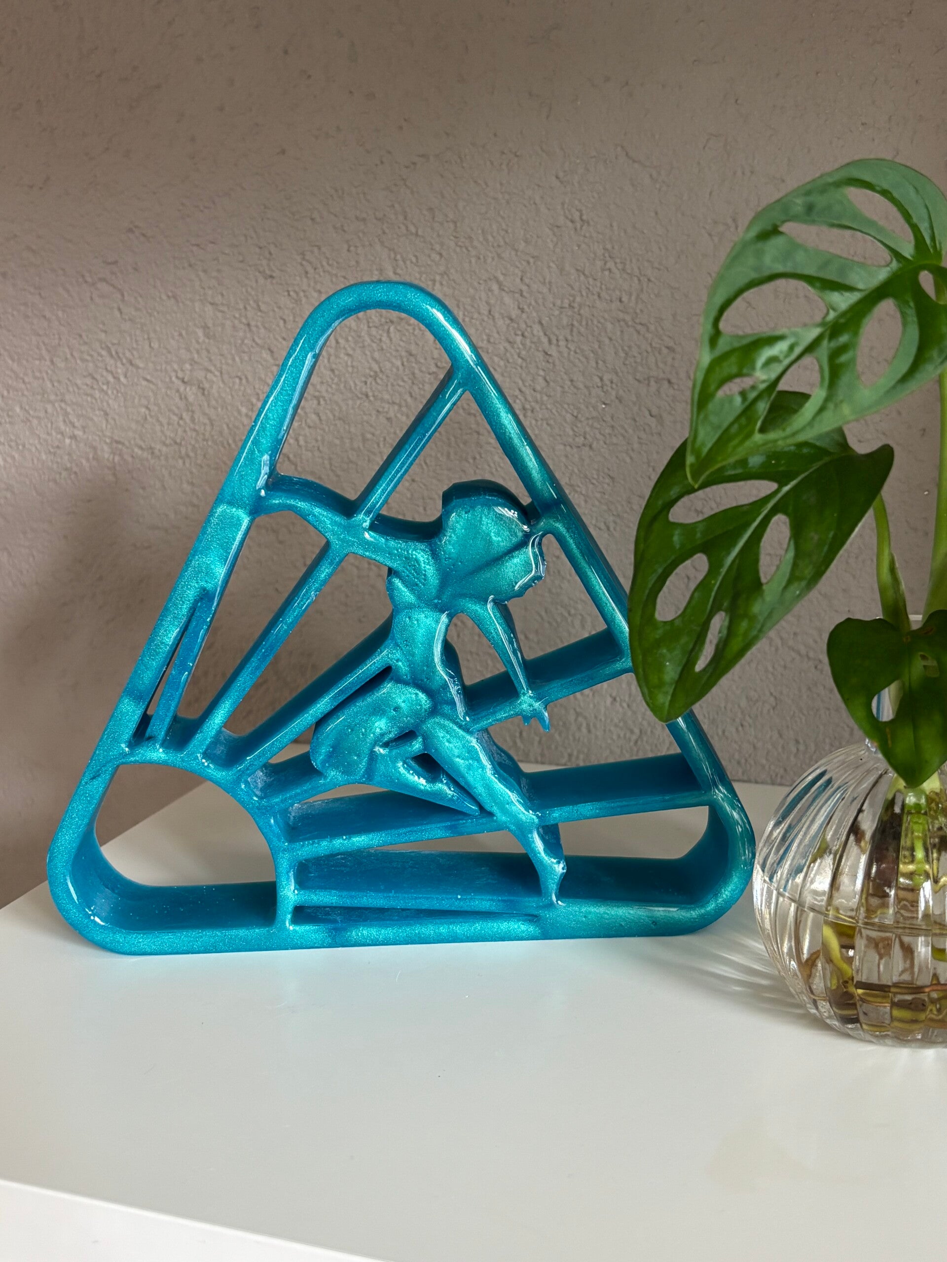 Beeldje Naturisme symbool in blauw