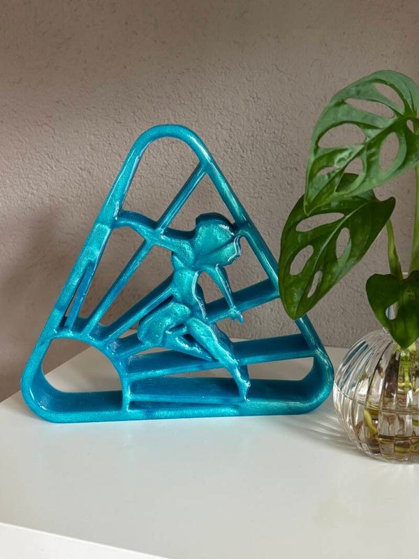 Beeldje Naturisme symbool in blauw