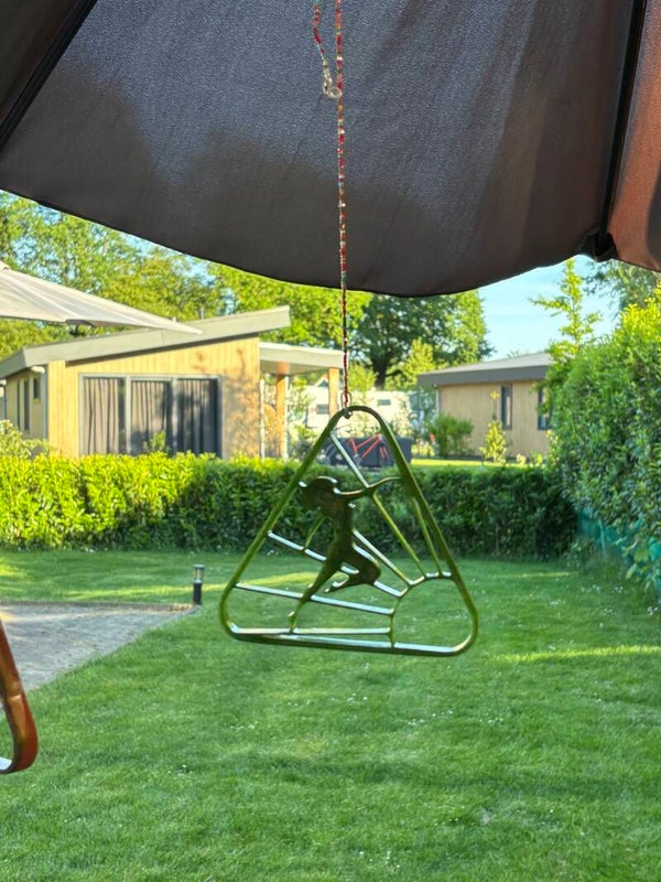 Hanger Naturisme symbool groen, incl. kralenketting