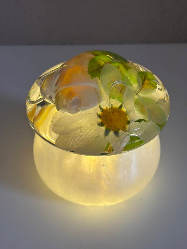Pot “paddestoel” met led-lichtje