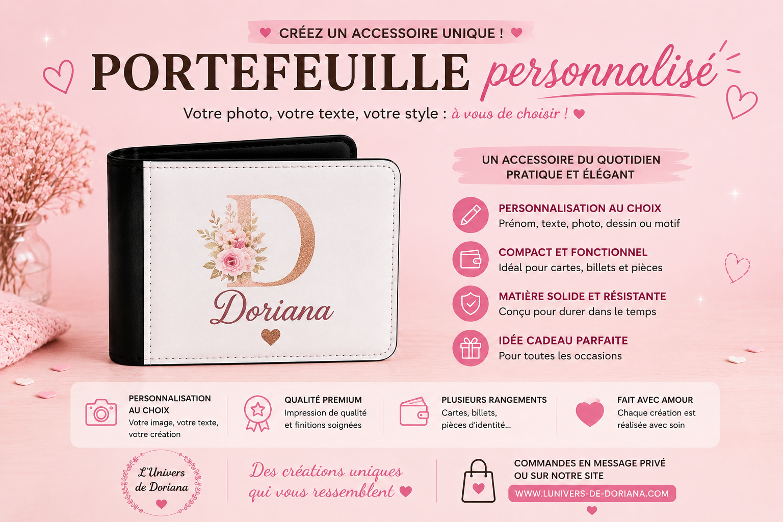 💕 Portefeuille personnalisé