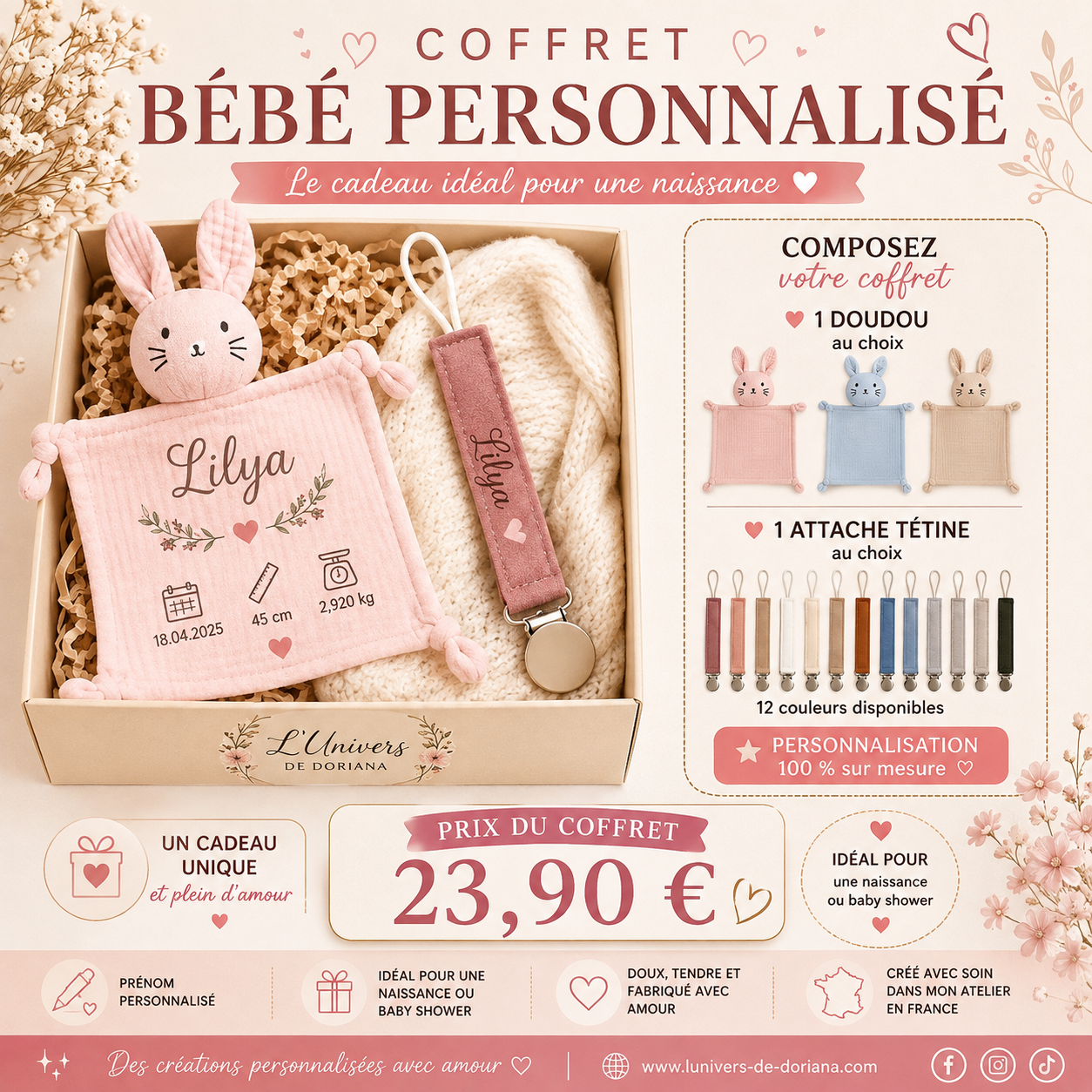 🧸 Coffret bébé personnalisé
