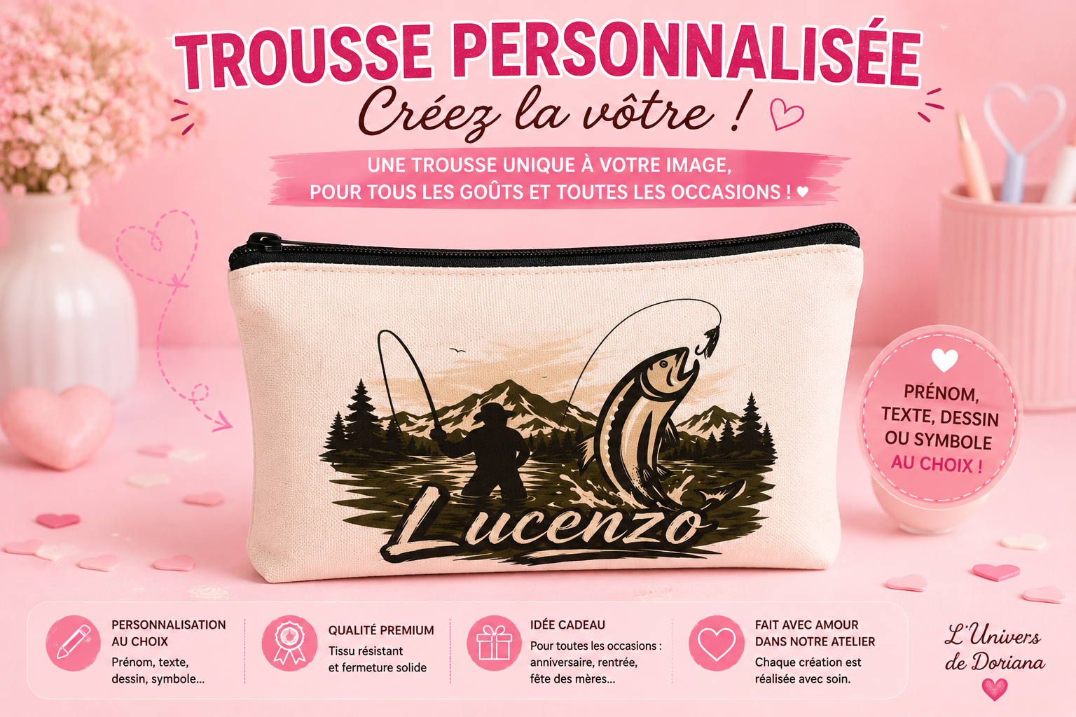 💗 Trousse personnalisée