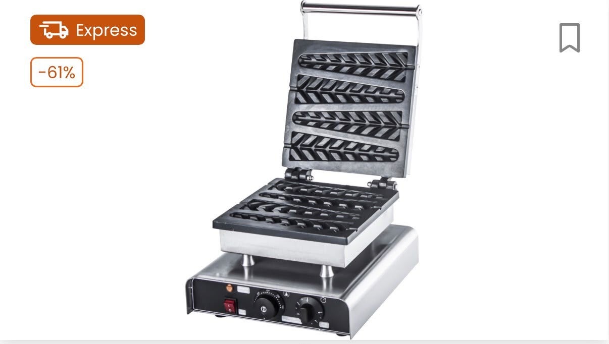Wafelijzer wafels op een stokje