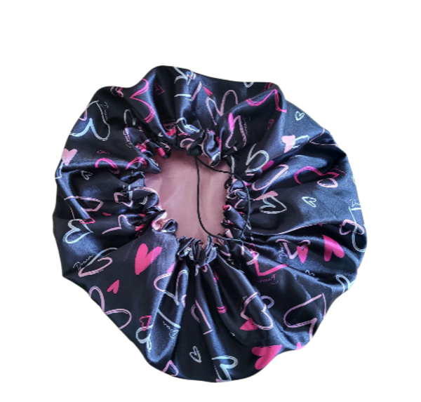 The Bonnet Factory - Bonnet Roze hartjes met roze