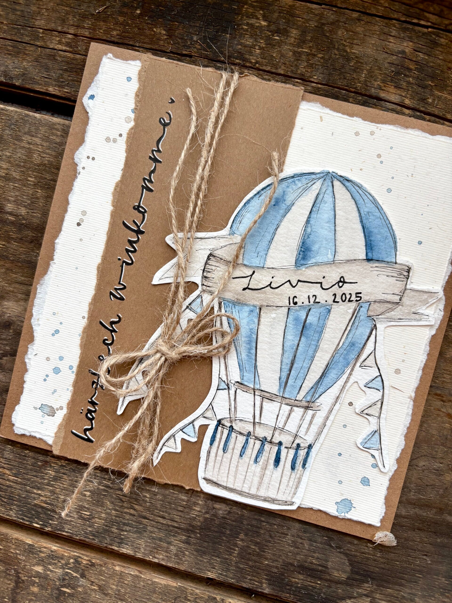 Geburtschärtli "Heissluftballon"