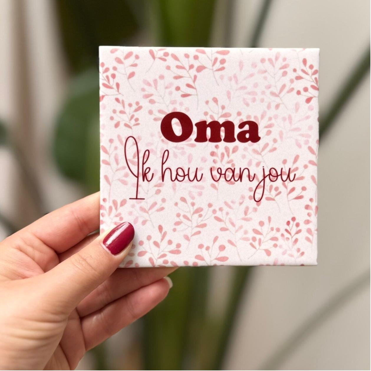 Oma, ik hou van jou!