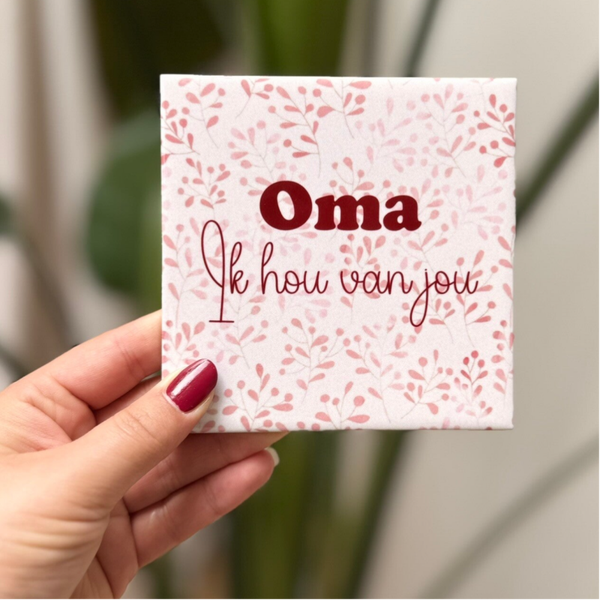 Oma, ik hou van jou!