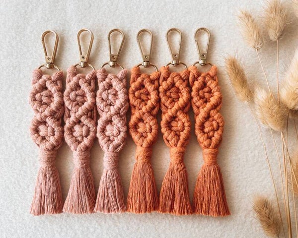 Knot sleutelhanger - macramé
