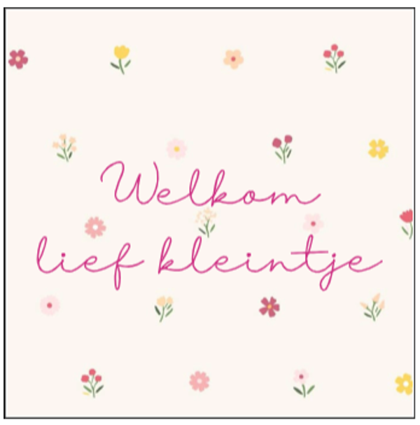Welkom lief kleintje - bloemen