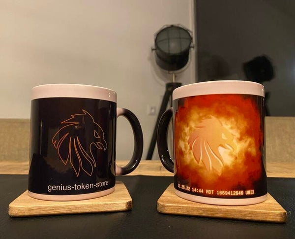 Genius-token magische mok