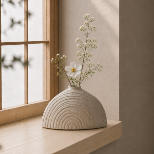 Ikebana vaas beton grijs