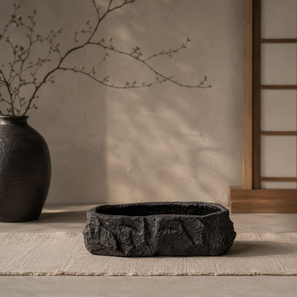 Ikebana schaaltje bruin
