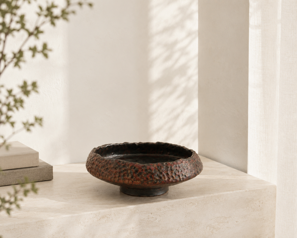 Ikebana schaal rood zwart