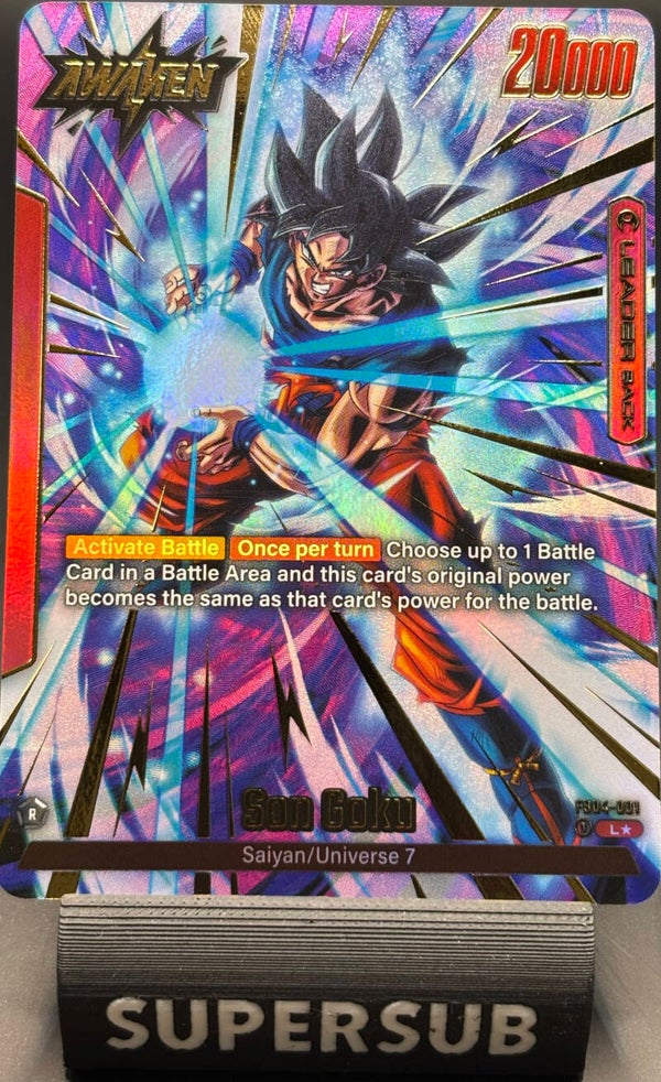Dragonball Son Goku Fb04-001 Bandai Fusion World Alternate Art