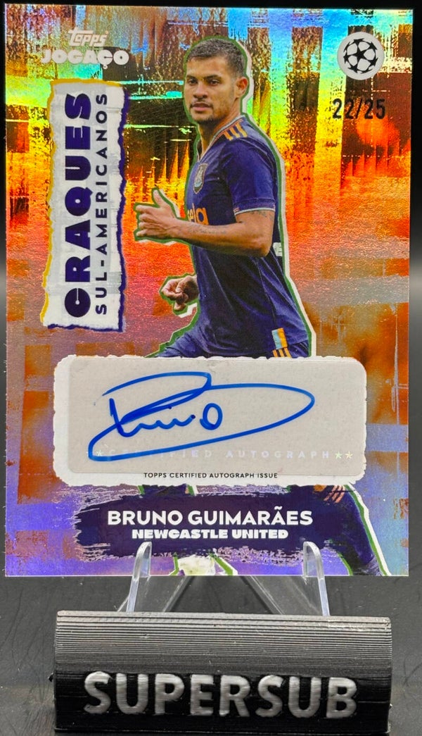 Topps Jogaco Bruno Guimaraes Autograph /25 Newcastle United 2026