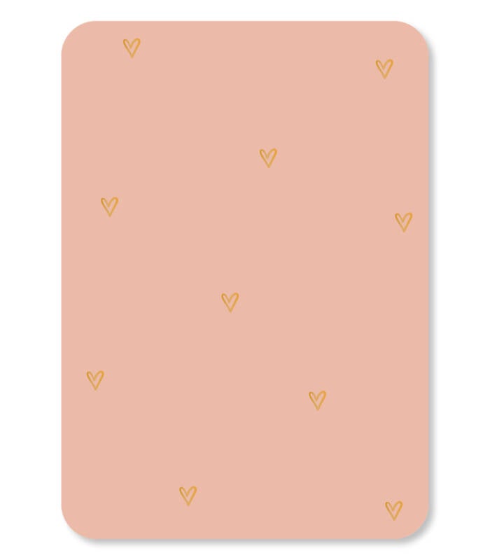 Wenskaart kleine hartjes