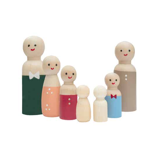 Blanco houten poppetje 35 mm