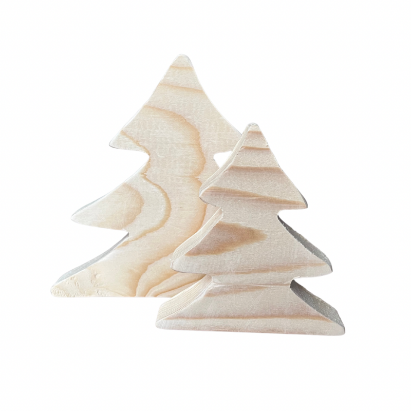 Houten dennenbomen gepersonaliseerd 