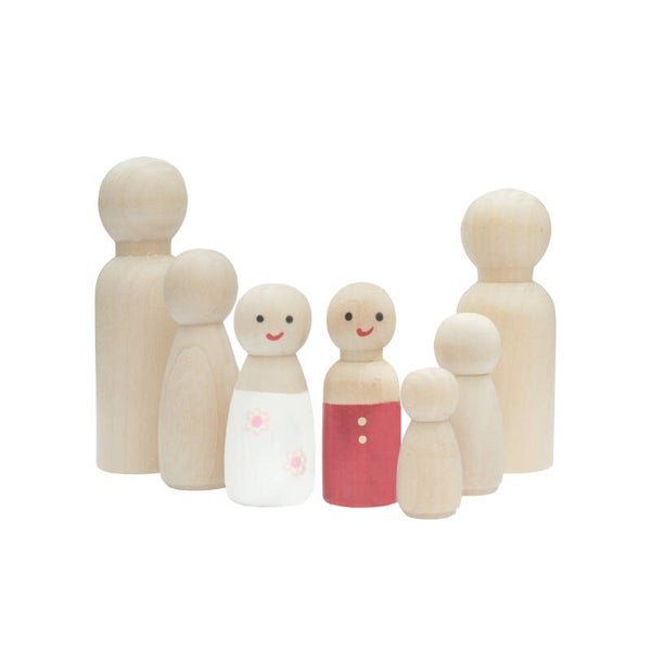 Beschilderd houten poppetje 55 mm