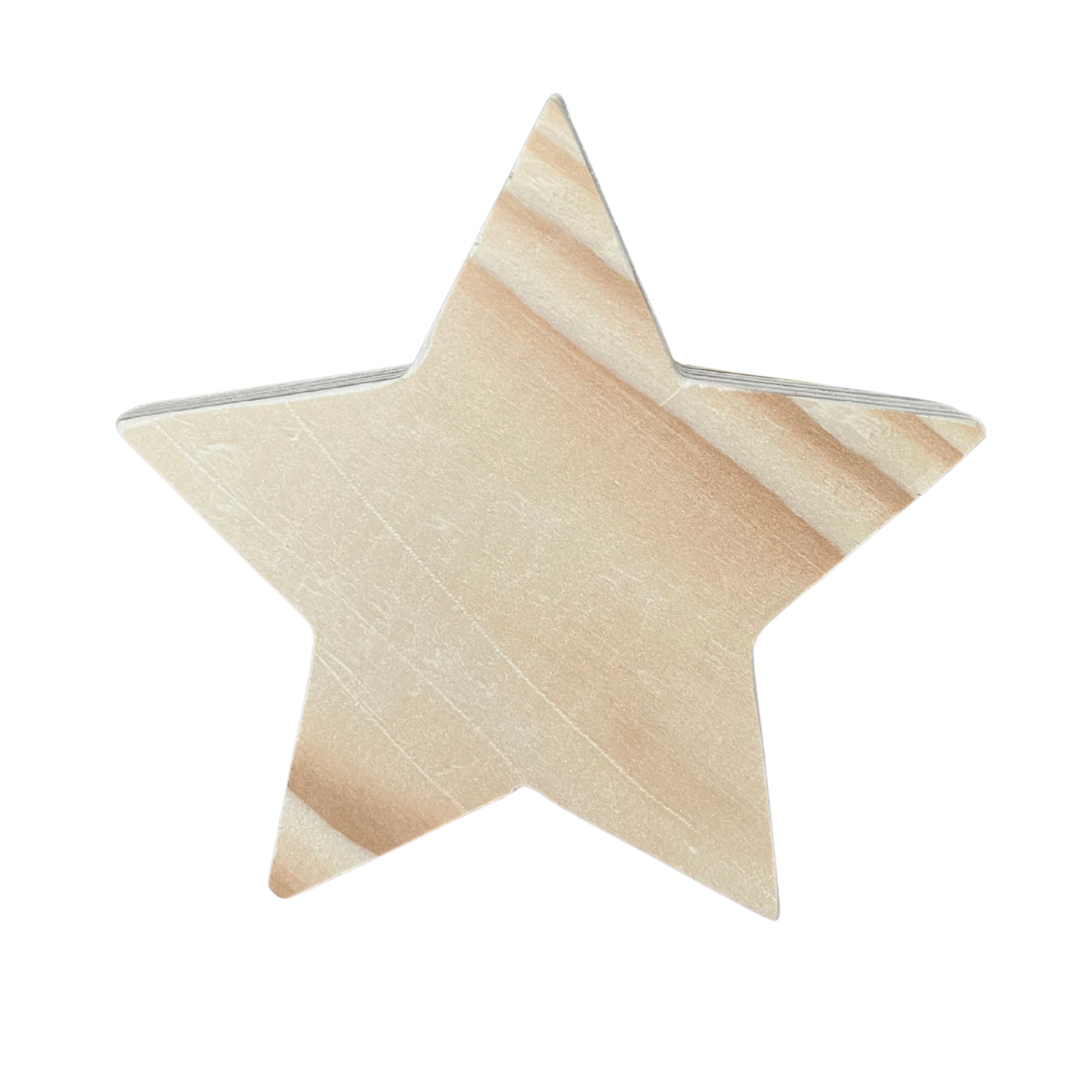 Houten ster groot