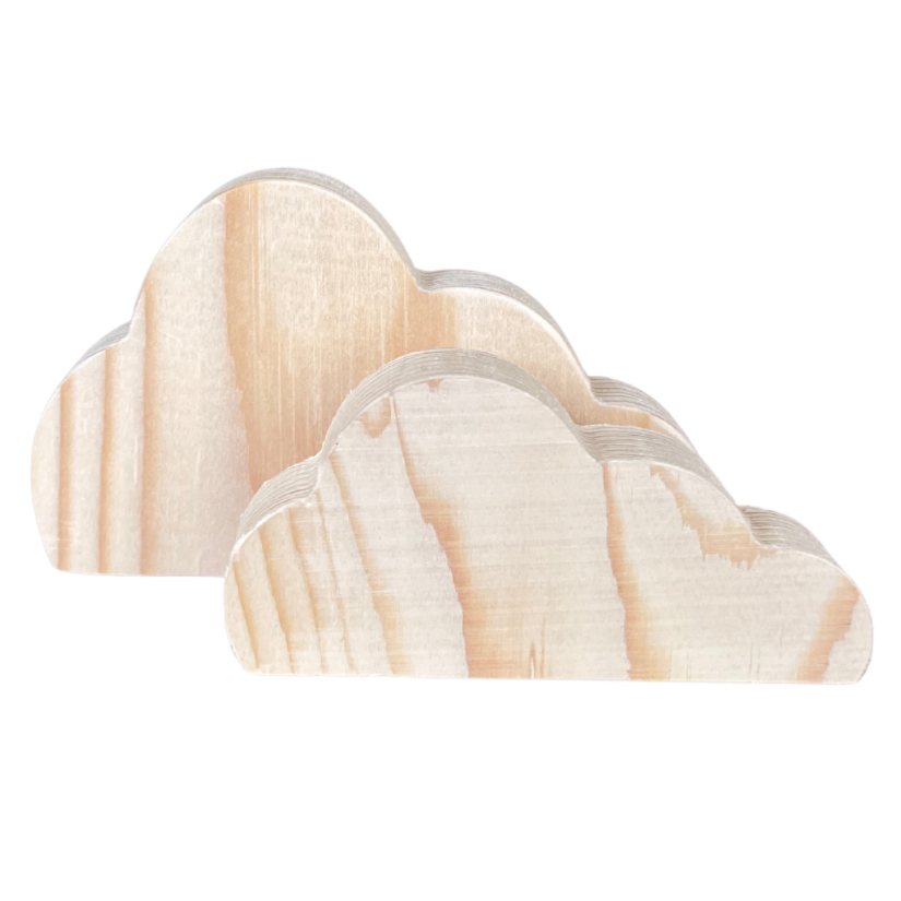 Houten wolken gepersonaliseerd