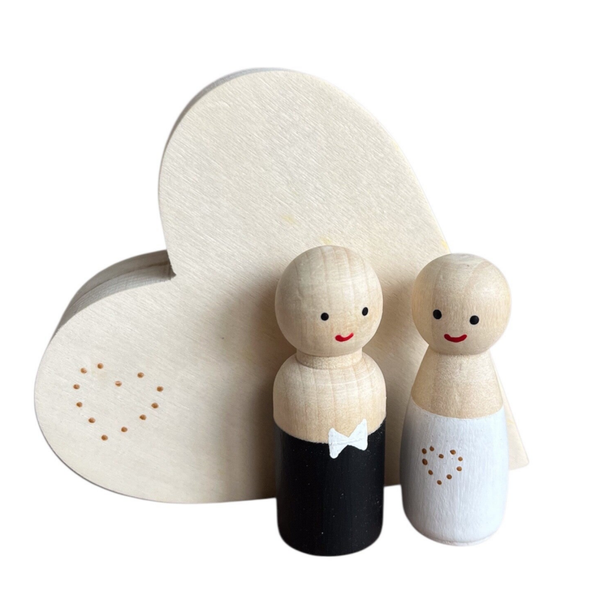 Bruidspaar met gouden hart