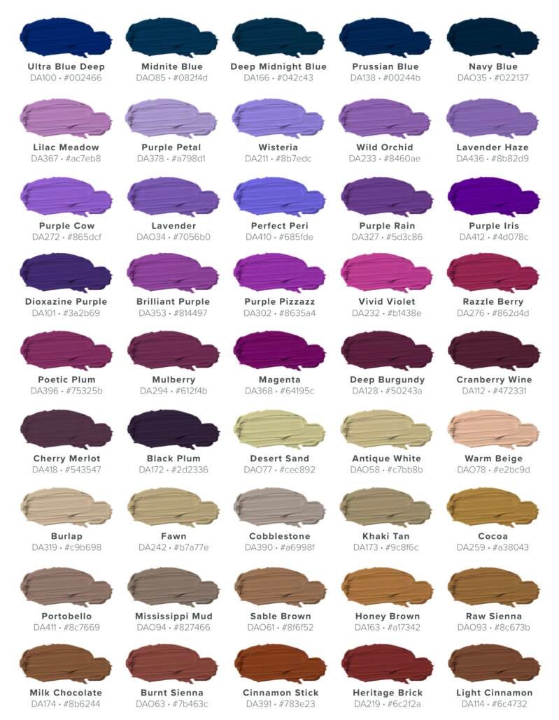 DecoArt Americana acrylverf kleurenkaart blz.5