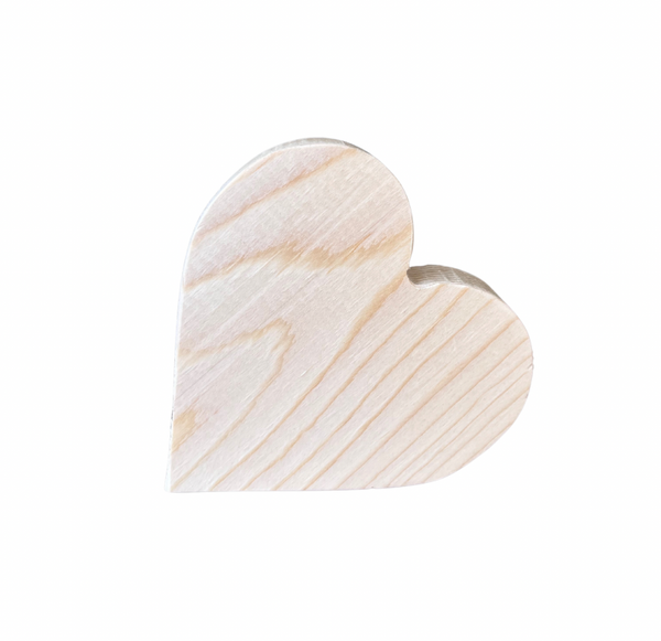 Blanco houten hart klein