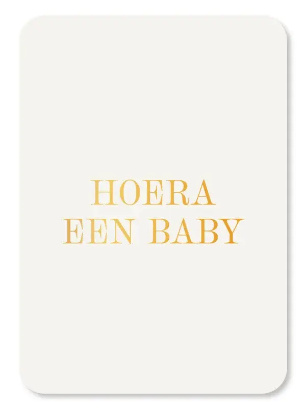 Kaart Hoera een baby