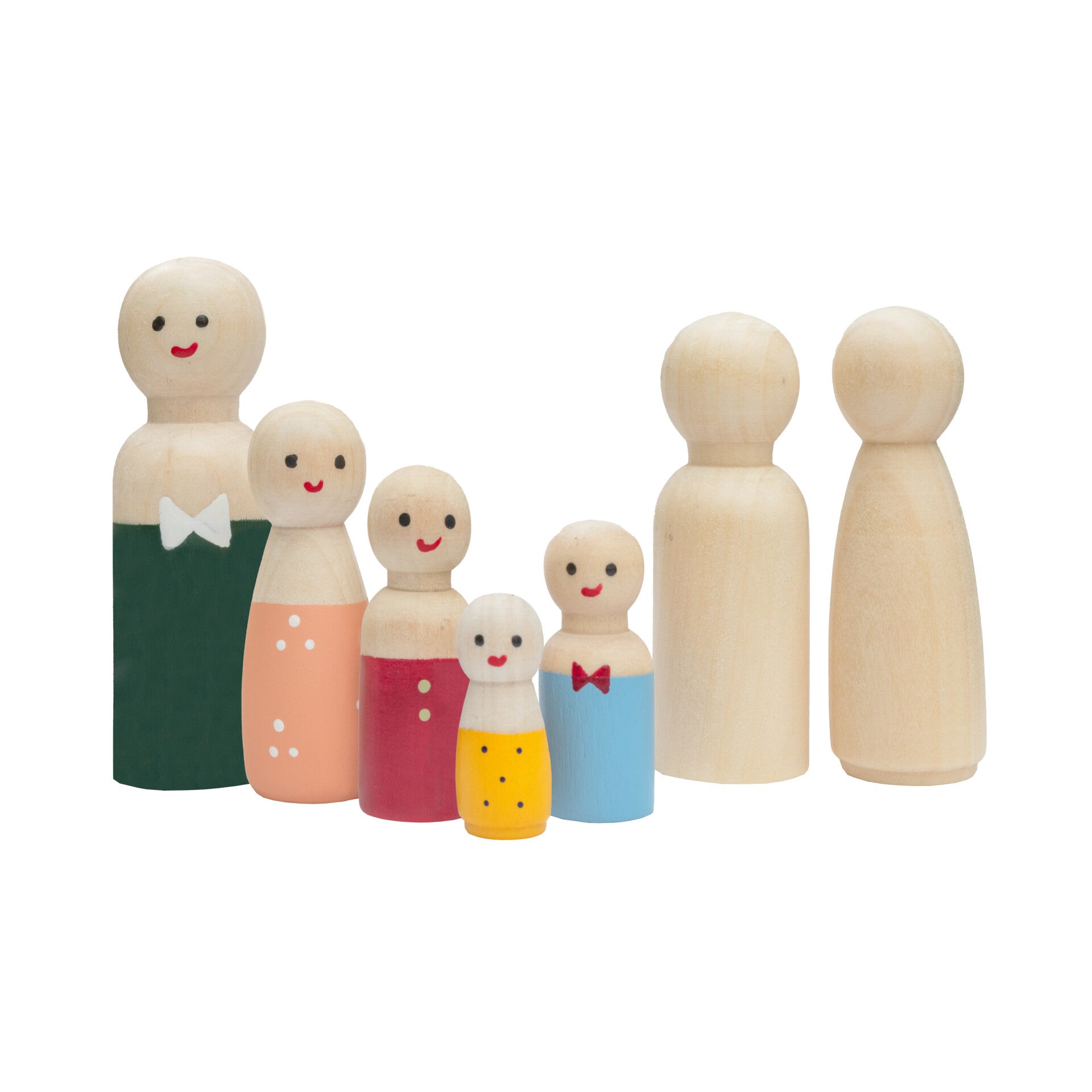 Blanco houten poppetje 75 mm