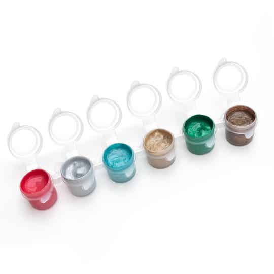 Verfstrip DecoArt Americana Metallic  6 x 5 ml
