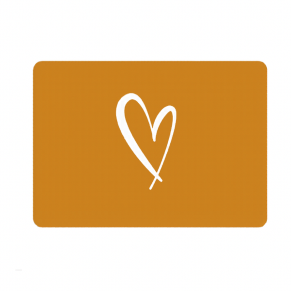 Kaart  Hart oker (liggend)