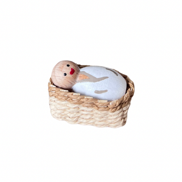 Babypoppetje in Mozesmandje