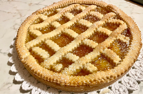 Crostata vegana con marmellata di arance