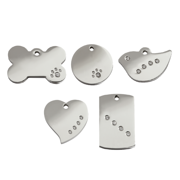 Red Dingo Penning:  - 'Diamant' -  RVS met Swarovski zirconia - 6 verschillende modellen