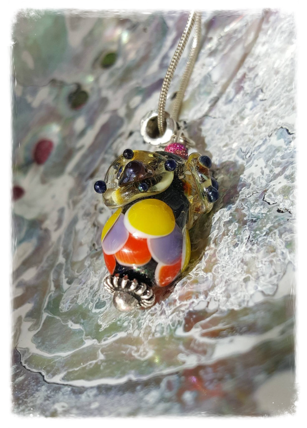 Hanger 'Barbamama' - Zwart - oranje - geel - lila - wit