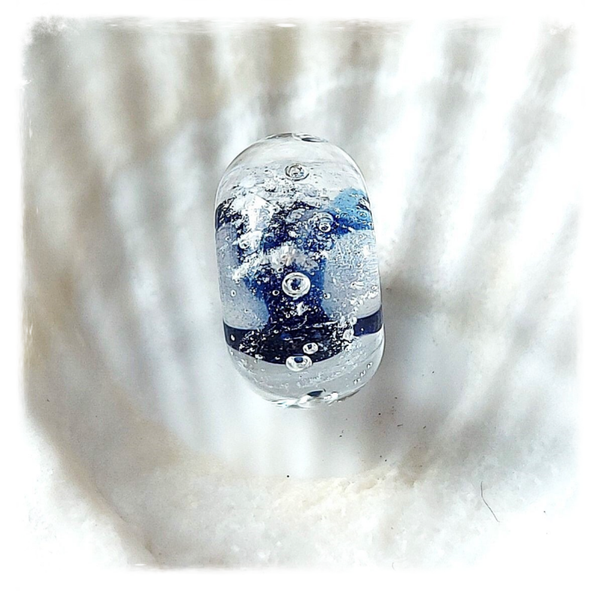 Askraal - herinneringskraal / memoriekraal / keepsake met crematie as - 'Star in Heaven' - past op Pandora en Trollbeads