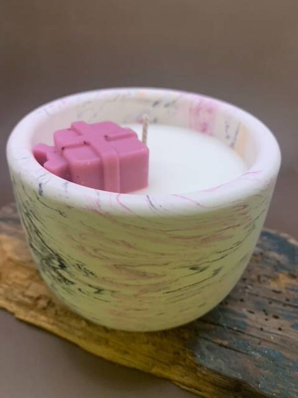 Kaars 250ml - pot in jesmonite