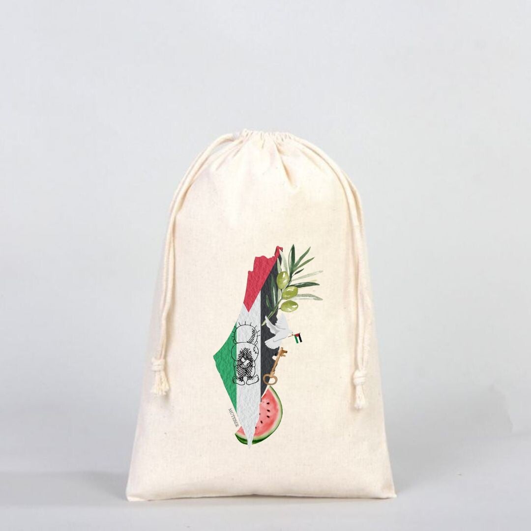 Palestina landkaart met symbolen