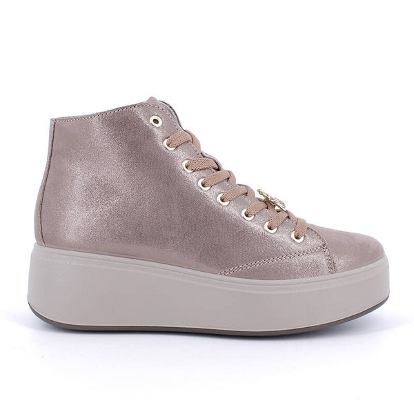 Igi & co. Stivaletti con zeppa da donna beige con zip