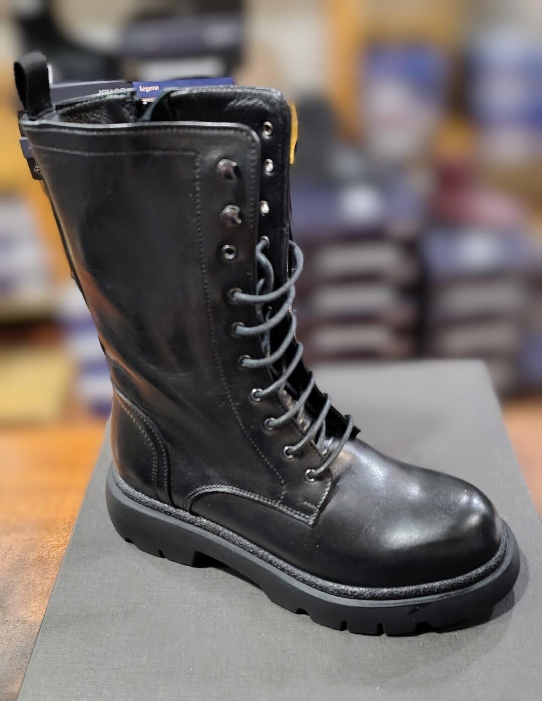 Anfibio alto in pelle Aldisi calzature