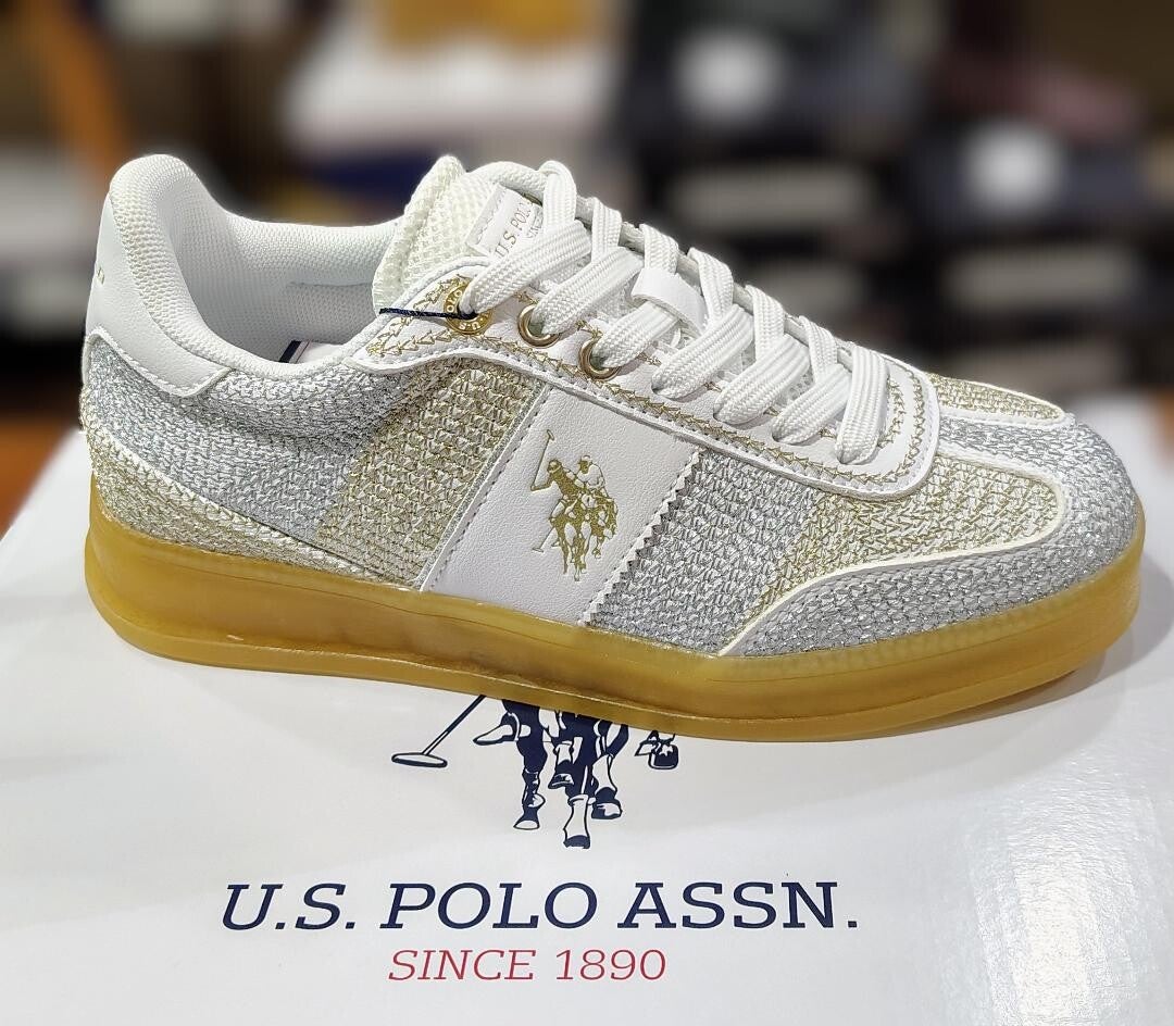 Us Polo Assn. Campy Sneaker donna silver/ gold 8055197816806
